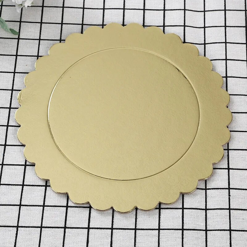 Kuldne koogiplaat ühekordselt kasutatav magustoidualuse koogipõhja papp pulmadeks sünnipäevapeoks Küpsetustarvikud Koogitööriistad