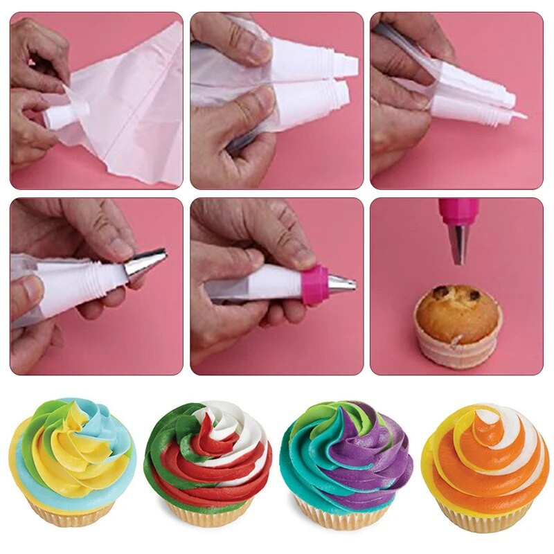 Korduvkasutatav tordiotsiku konnektori plastikadapter Koogikreemi kondiitritoodete koti otsiku ühendus Mugav küpsetustööriist koogi kaunistamiseks