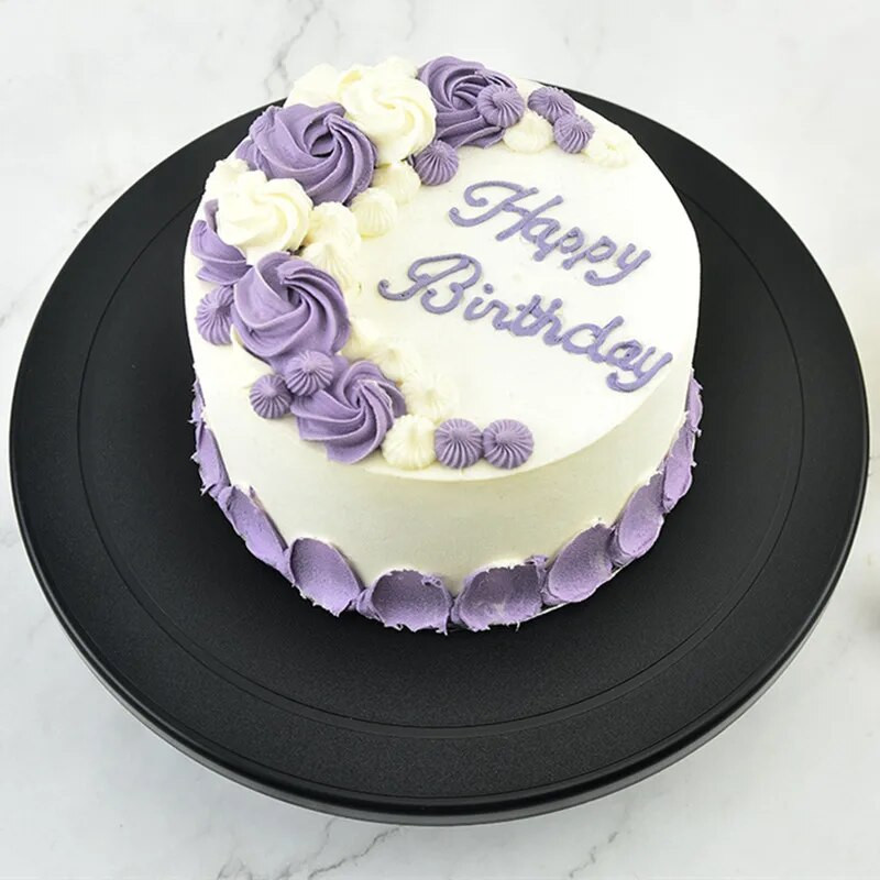 11 colių plastikinis pyragas sukamasis sukamasis pyragas plastikinis tešlos pyragas dekoravimo kremo stovas sukamasis stalas „pasidaryk pats“ keptuvės kepimo įrankis