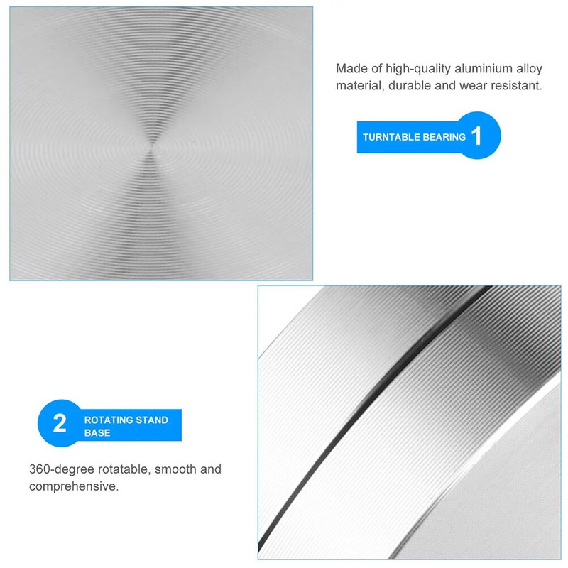 Περιστρεφόμενο πικάπ για κέικ Περιστρεφόμενη βάση κέικ από κράμα αλουμινίου για κέικ cupcake ζαχαροπλαστικής προμήθειες διακόσμησης