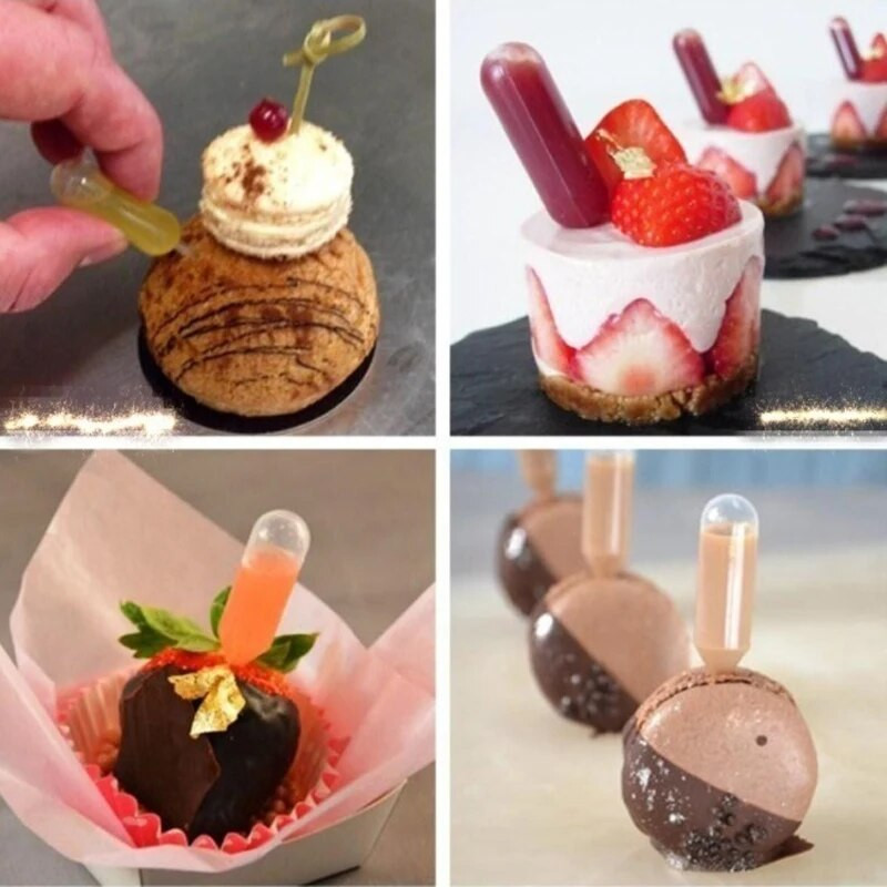 50 gab. vienreizējās lietošanas pipetes konditorejas izstrādājumu dekorēšanai, pārnēsājams pilinātājs, 4 ml cupcake saldējuma pārnešanas konditoreja