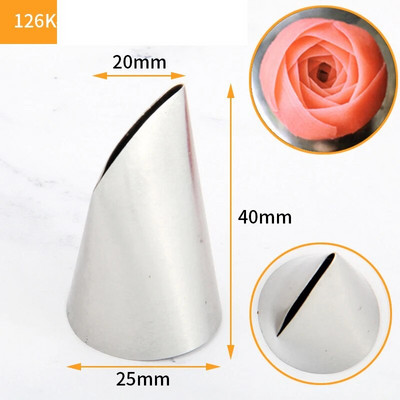 #124K#125K#126K Rose kondiitritoodete otsikud roostevabast terasest düüside komplekt Glasuuritoru otsikud komplektid tassikookide kaunistamiseks кондитерские
