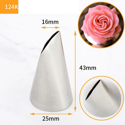 #124K#125K#126K Rose kondiitritoodete otsikud roostevabast terasest düüside komplekt Glasuuritoru otsikud komplektid tassikookide kaunistamiseks кондитерские