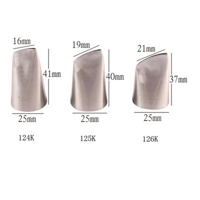 #124K#125K#126K Rose kondiitritoodete otsikud roostevabast terasest düüside komplekt Glasuuritoru otsikud komplektid tassikookide kaunistamiseks кондитерские