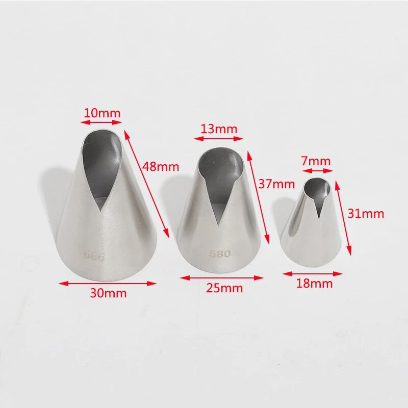 BCMJHWT 1/3 tk Glasuuritoru otsikud kookide jaoks Kaunistustööriistad Pelmeenid saiakreemi kreemi kaunistamiseks tort кондитерские товары