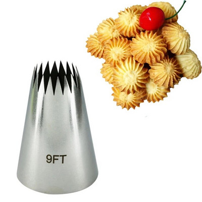 5FT/6FT/ 7FT/ 8FT/ 9FT Κρέμα από ανοξείδωτο ατσάλι Cupcake Ακροφύσια ζαχαροπλαστικής κέικ Διακόσμηση γλάσου Συμβουλές σωλήνων ψησίματος