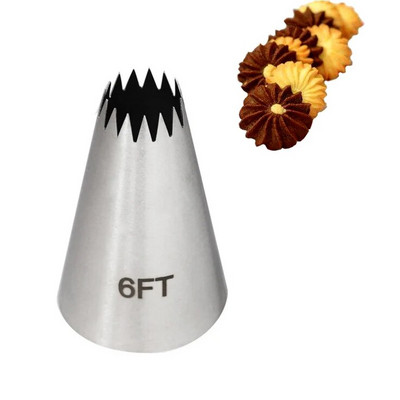 5FT/6FT/ 7FT/ 8FT/ 9FT Κρέμα από ανοξείδωτο ατσάλι Cupcake Ακροφύσια ζαχαροπλαστικής κέικ Διακόσμηση γλάσου Συμβουλές σωλήνων ψησίματος