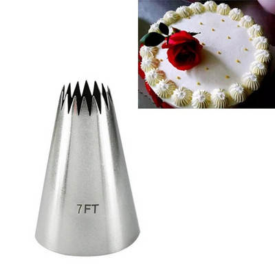 5FT/6FT/ 7FT/ 8FT/ 9FT Κρέμα από ανοξείδωτο ατσάλι Cupcake Ακροφύσια ζαχαροπλαστικής κέικ Διακόσμηση γλάσου Συμβουλές σωλήνων ψησίματος