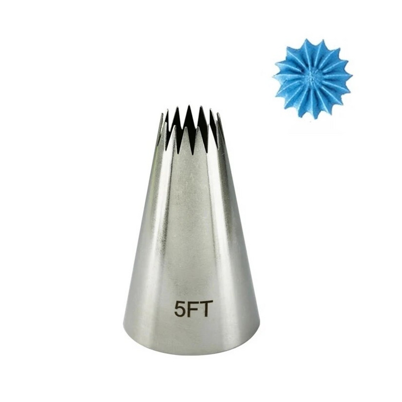 5FT/6FT/ 7FT/ 8FT/ 9FT Κρέμα από ανοξείδωτο ατσάλι Cupcake Ακροφύσια ζαχαροπλαστικής κέικ Διακόσμηση γλάσου Συμβουλές σωλήνων ψησίματος