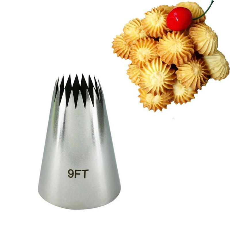 5FT/6FT/ 7FT/ 8FT/ 9FT Κρέμα από ανοξείδωτο ατσάλι Cupcake Ακροφύσια ζαχαροπλαστικής κέικ Διακόσμηση γλάσου Συμβουλές σωλήνων ψησίματος