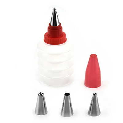 Silikoonist šokolaadipudeli pigistamine koogi kaunistamise tööriistad kirjutamiseks lüpsmiseks küpsetamiseks köögitarvikud koogi kujundamise tööriistad