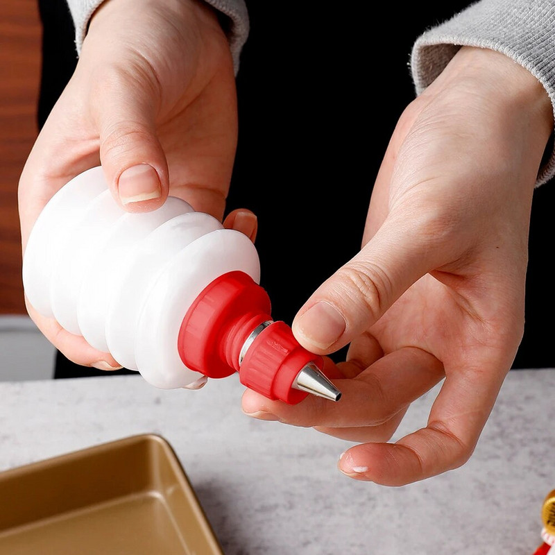 Silikoonist šokolaadipudeli pigistamine koogi kaunistamise tööriistad kirjutamiseks lüpsmiseks küpsetamiseks köögitarvikud koogi kujundamise tööriistad