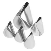 5 tk/komplekt Suured roosi kroonlehed Glasuuritoru otsikud Kookide kaunistamiseks saia näpunäidete komplektid Fondant Cake Tools #124 #125 #126 #127 #128