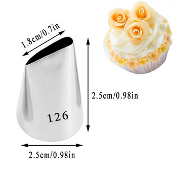 5 бр./компл. Големи венчелистчета от рози Дюзи за накрайници за украса на торта Комплекти накрайници за сладкиши Фондан Инструменти за торта #124 #125 #126 #127 #128