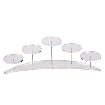 5-astmeline läbipaistev akrüülist koogikeste vitriin, ehete koogi-magustoidurest, pulmakoogi statiiv Beebi dušikaunistuste hoidik