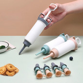 Koogikreem Kaunistuspüstoli komplekt Otsikud Lilletükk Ülikond Kondiitritooted DIY Küpsiste süstal Muffini magustoiduekstruuder Köögitööriist