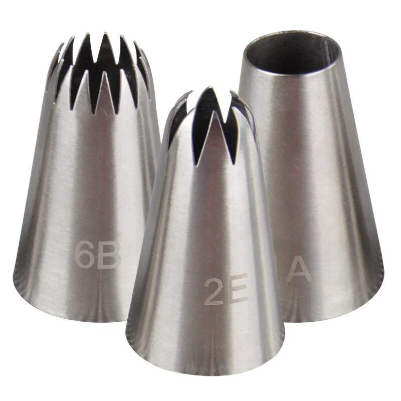 3 tk/komplekti glasuurtoru kondiitritoodete otsiku otsad sidur Kreemikoogi kaunistamine roostevabast terasest otsikud DIY koogiküpsetustööriistad