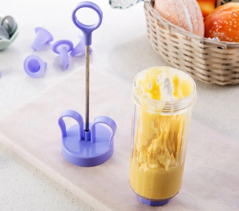 Uus käsitsi valmistatud küpsisepressi valmistamise masinapüstol kaunistuspressimismasin Churros seadme fritüüride küpsetustööriistade valmistamiseks