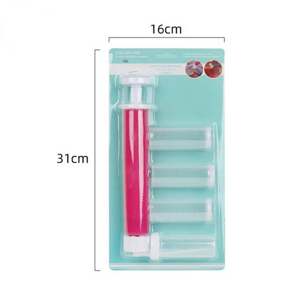 Manuaalne kookide õhupintsel küpsetuskoogi kaunistamiseks Airbrush pumba värvimispihustuspüstol 4 tk toruga Köögi koogi kaunistamise komplekt아크릴