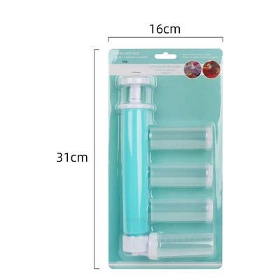 Manuaalne kookide õhupintsel küpsetuskoogi kaunistamiseks Airbrush pumba värvimispihustuspüstol 4 tk toruga Köögi koogi kaunistamise komplekt아크릴