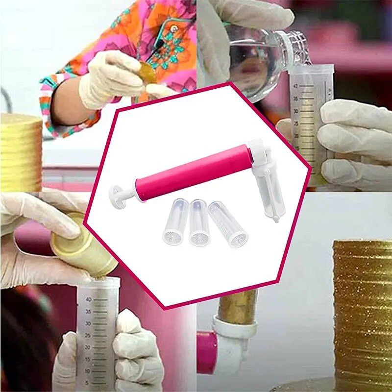 Manuaalne kookide õhupintsel küpsetuskoogi kaunistamiseks Airbrush pumba värvimispihustuspüstol 4 tk toruga Köögi koogi kaunistamise komplekt아크릴