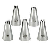 Vidutinio atvirumo žvaigždutės antgaliai Nerūdijančio plieno glazūra vamzdžių purkštukai Tortų dekoravimas konditerijos antgalių rinkiniai Kekselių įrankiai Kepiniai