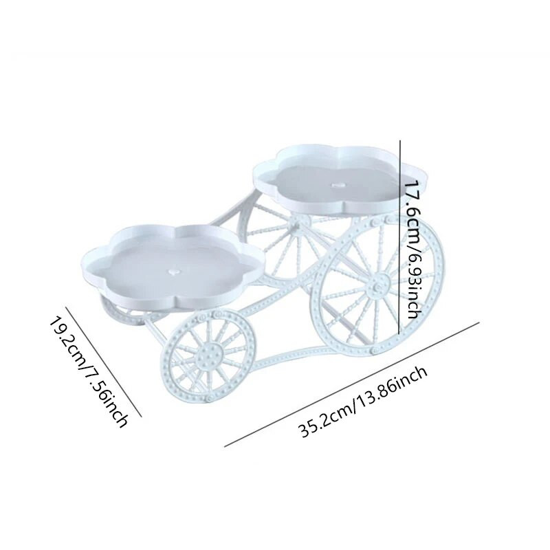 1 sada dvojvrstvových stojanov na dezertné torty, dekoratívny, ovocný tanier na dezertné občerstvenie vhodný na svadbu, narodeninovú oslavu, obývačku