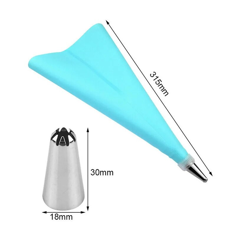 18 tk komplekt kondiitritoodete kott roostevabast terasest koogi otsik Köögi tarvikud pagaritoodete kaunistamiseks kondiitritoodete seadmed kondiitritooted