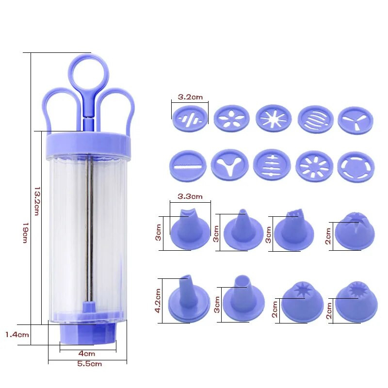 Uus käsitsi küpsiste pressimismasin, kaunistuspressimismasin Churros seadme fritüüride küpsetustööriista valmistamiseks