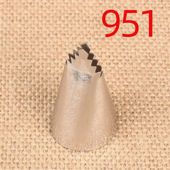 95#/951# Φύλλα από ανοξείδωτο χάλυβα Γλασέ Σωληνώσεις κέικ Διακόσμηση ζαχαροπλαστικής Σετ για cupcake Εργαλεία ψησίματος