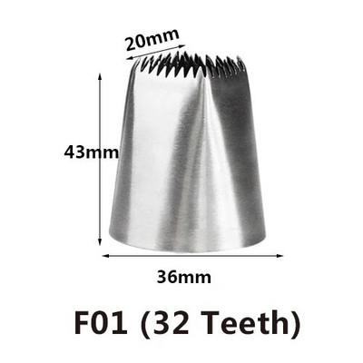 32 24 Hambad Roostevaba teras Ruudukujuline glasuurtoru otsikud koogiküpsetustööriistad kondiitritooted kondiitriotsikud Otsakomplektid