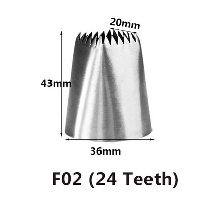 32 24 Hambad Roostevaba teras Ruudukujuline glasuurtoru otsikud koogiküpsetustööriistad kondiitritooted kondiitriotsikud Otsakomplektid
