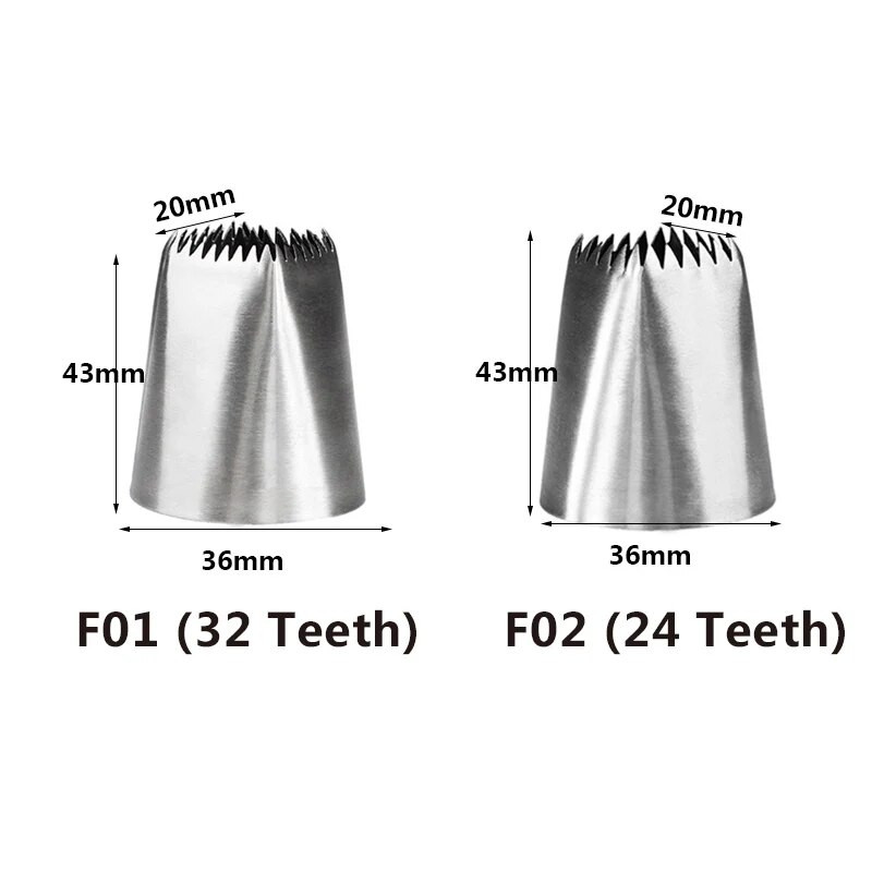32 24 Hambad Roostevaba teras Ruudukujuline glasuurtoru otsikud koogiküpsetustööriistad kondiitritooted kondiitriotsikud Otsakomplektid