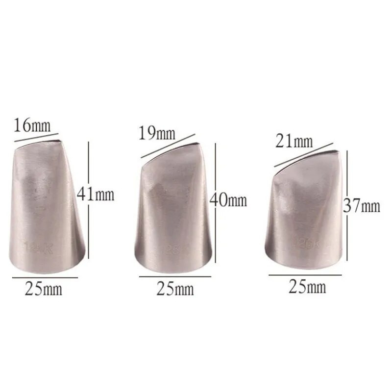 #124K#125K#126K 3db Rózsa sütemény fúvókák Rozsdamentes acél fúvókakészlet Barkácsolj jegesedés csövek hegyek szettek Cupcake torta díszítő eszközök