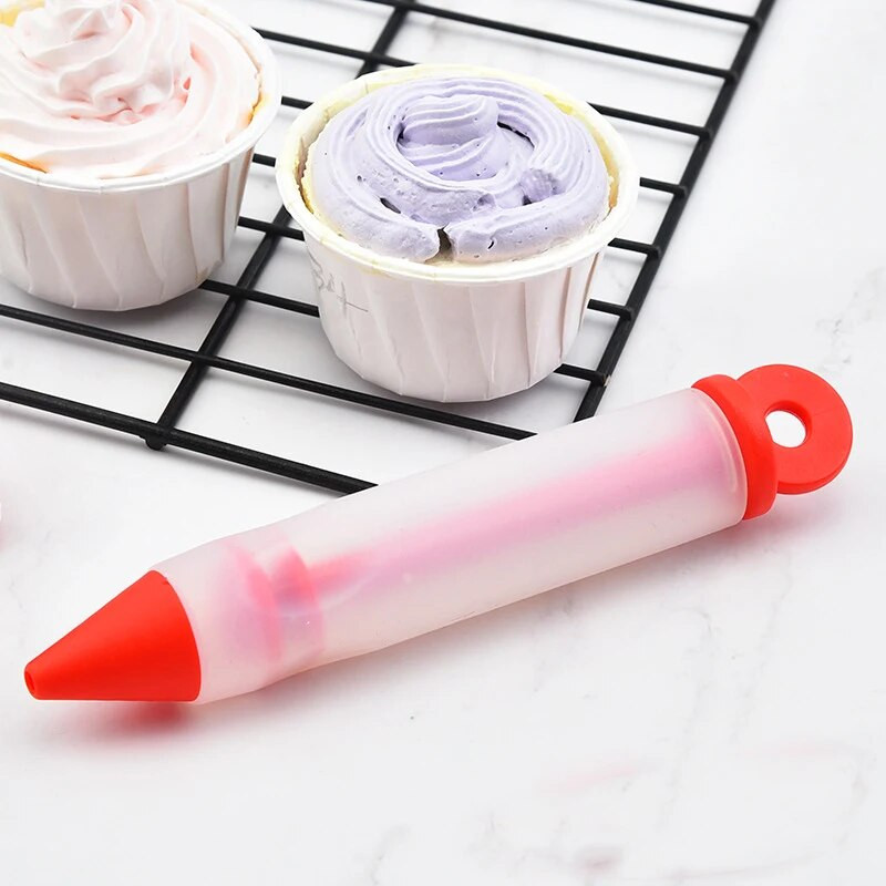 Silikoonist kaunistuspliiats šokolaadiga kaunistuspüstoli moos DIY küpsetustööriist küpsised glasuur Torustik Kondiitriotsikud ​Köögitarvikud