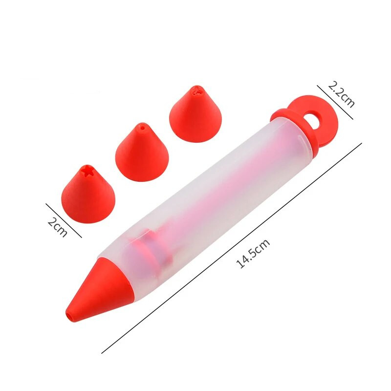 Silikoonist kaunistuspliiats šokolaadiga kaunistuspüstoli moos DIY küpsetustööriist küpsised glasuur Torustik Kondiitriotsikud ​Köögitarvikud