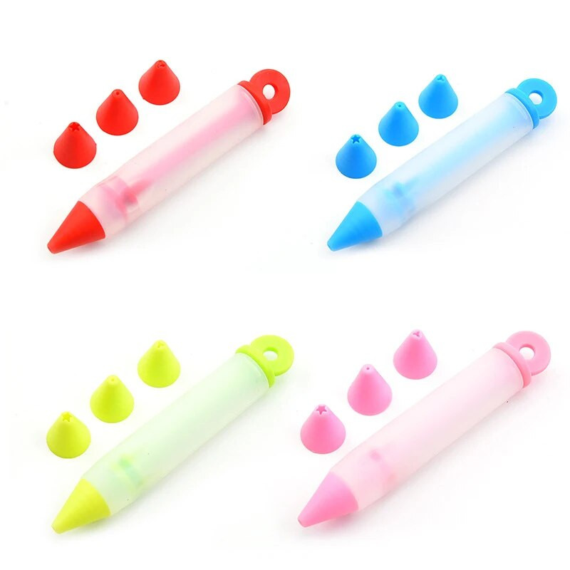 Silikoonist kaunistuspliiats šokolaadiga kaunistuspüstoli moos DIY küpsetustööriist küpsised glasuur Torustik Kondiitriotsikud ​Köögitarvikud