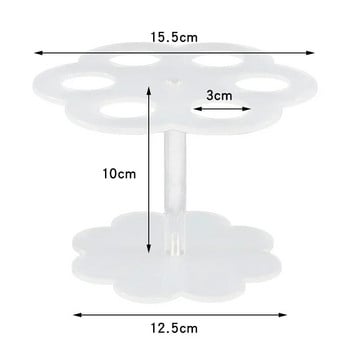 6/8/16 дупки Прозрачна стойка за сладолед Държач за конус за торта Печене Кухненски инструменти Акрилен сватбен бюфет Дисплей за храна