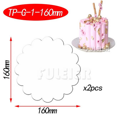 2vnt./rinkinys Akriliniai tortų diskai, skaidrūs meniniai, tuščia lenta, pyrago įrankių padėklas, stovas pyrago kepimui, dekoravimo įrankis, kepimo priedai