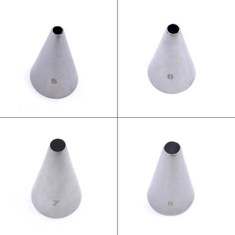 Väikesed ümmargused näpunäited Kreemi koogikeste kondiitritoodete otsikud Fondant koogi kaunistamine Glasuuri torustiku näpunäited Küpsetustööriistad