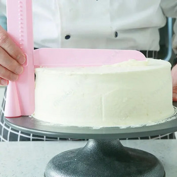 1 τεμ. Ρυθμιζόμενη ξύστρα κέικ ζαχαρωτό σπάτουλες κρέμα κέικ Edge πιο απαλή διακόσμηση κέικ DIY Αξεσουάρ κουζίνας Bakeware