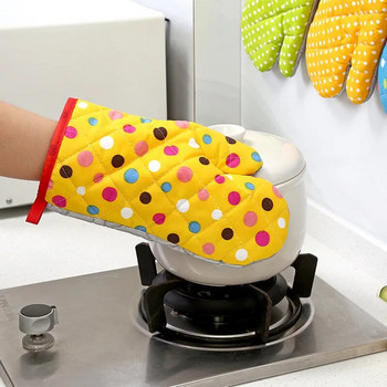 Γάντια φούρνου μικροκυμάτων Γάντι βαμβακερής μόνωση ψησίματος ανθεκτικά στη θερμότητα γάντια φούρνου τερυλένιο αντιολισθητικό χαριτωμένο εργαλείο κουζίνας 1 τεμ.