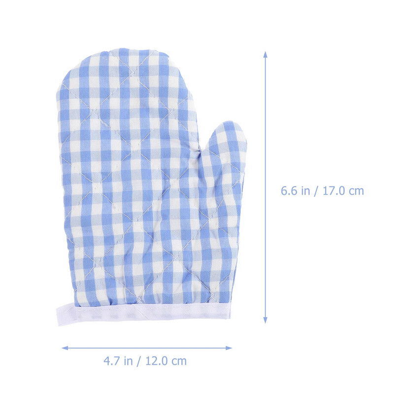 Vaikiškos orkaitės pirštinės Virtuvės karščiui atsparios pirštinės Poliesterio mikrobangų krosnelės pirštinės maisto gaminimui kepimo pirštinės vaikams