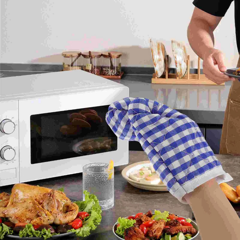 Vaikiškos orkaitės pirštinės Virtuvės karščiui atsparios pirštinės Poliesterio mikrobangų krosnelės pirštinės maisto gaminimui kepimo pirštinės vaikams