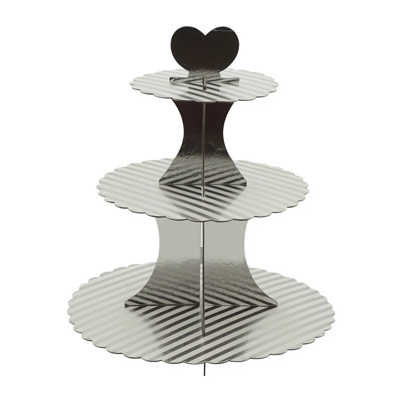 Kolmekihilisest paberist pronksjas tordialus Sünnipäevapeo pulmakoogikaunistuspaberist käsitöö magustoitude vitriin, DIY koogitööriistad