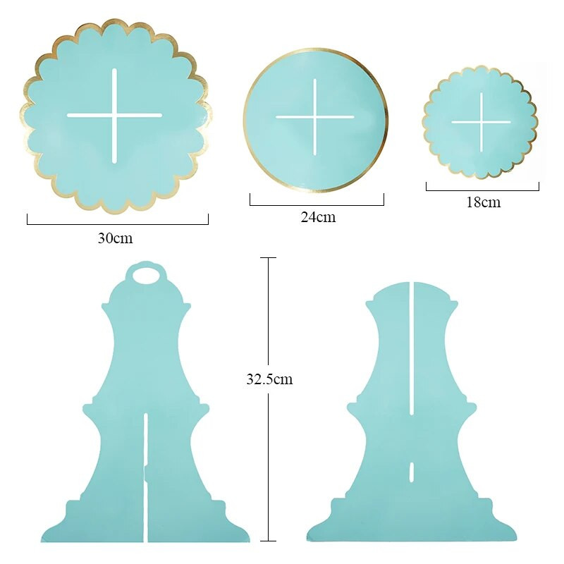 Kolmekihilisest paberist pronksjas tordialus Sünnipäevapeo pulmakoogikaunistuspaberist käsitöö magustoitude vitriin, DIY koogitööriistad