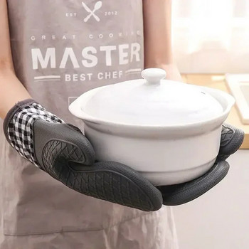 Μονωμένα γάντια φούρνου Μονά γάντια σιλικόνης ανθεκτικά στη θερμότητα φούρνος Εργαλεία ψησίματος φούρνου μικροκυμάτων Ανθεκτικό σε υψηλές θερμοκρασίες Εργαλείο οικιακής κουζίνας