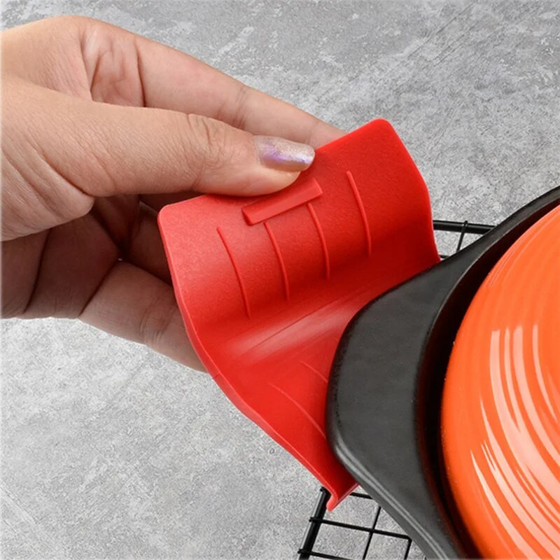 1 paar silikoonist isoleeritud poti kõrvaklambrid käepide silikoonist potihoidja varrukas poti kinnas panni käepide kate käepide köögiriistad