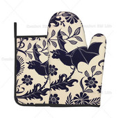 Halloweeni nahkhiirte lilledega ahjukindad ja potihoidjad Kuumakindlad ja libisemiskindlad köögiahjukindad grillimiseks grillimiseks