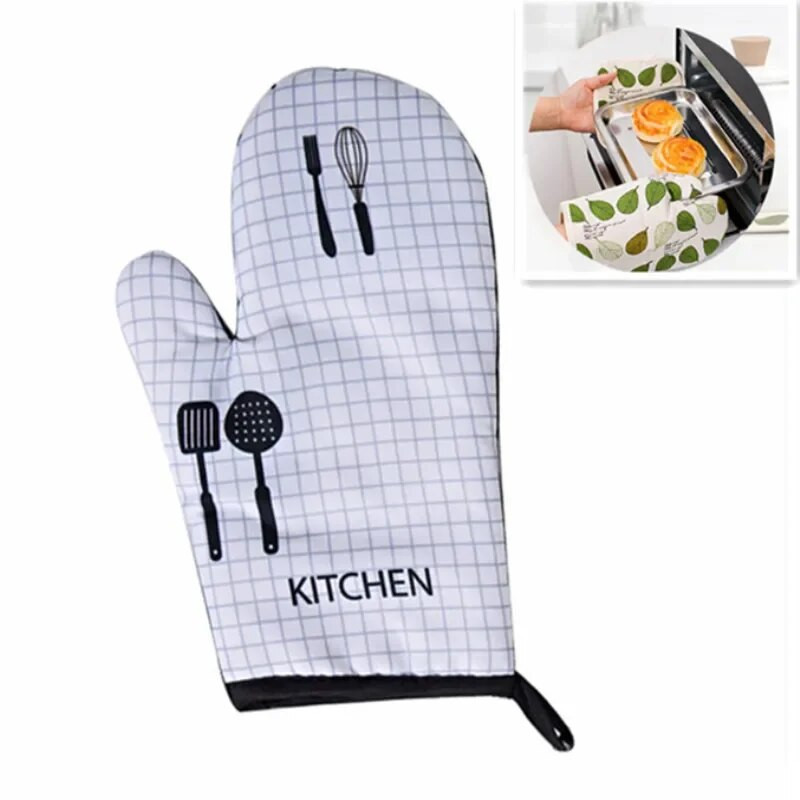 2 ks/sada mikrovlnných rukavíc na pečenie BBQ, bavlnených, roztomilých rukavíc do rúry, žiaruvzdorných ľanu, protišmykových kuchynských nástrojov na varenie
